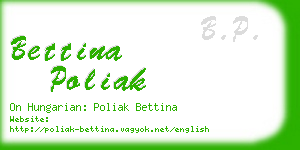 bettina poliak business card